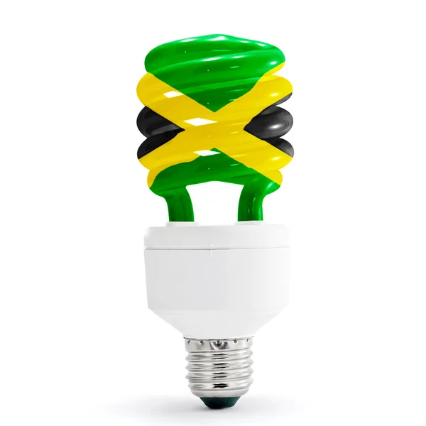 Bandera de Jamaica en lámpara . —  Fotos de Stock