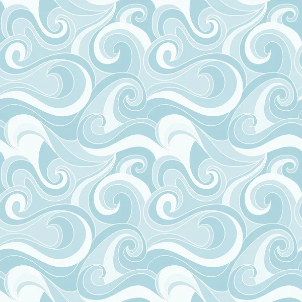 シームレスな海の波が美しい — ストックベクタ
