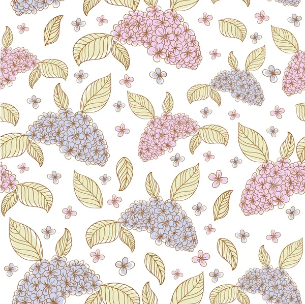 Spring lilac flowers seamless pattern — Stock Vector