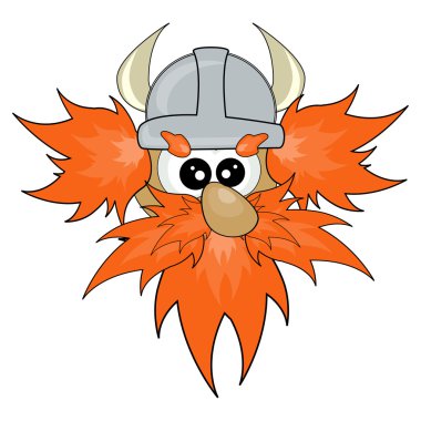 Viking face vector illustration clipart