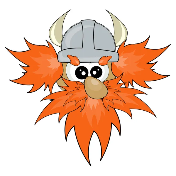 Illustration vectorielle du visage viking — Image vectorielle
