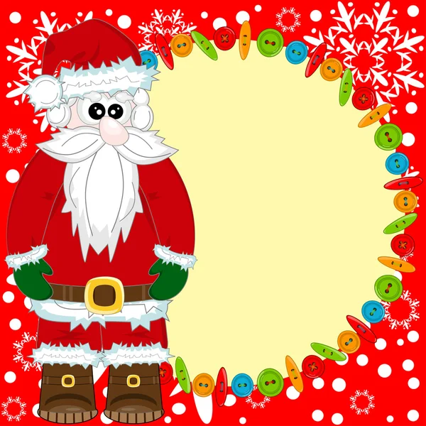 Weihnachtsmann-Einladungskarte — Stockvektor