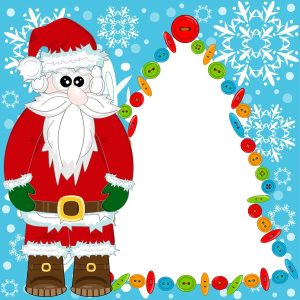 Santa Claus greeting card — Stock Vector
