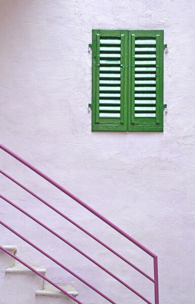 Front of an Italian home in Giglio Island, Tuscany, Italy