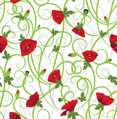 Poppy background clipart