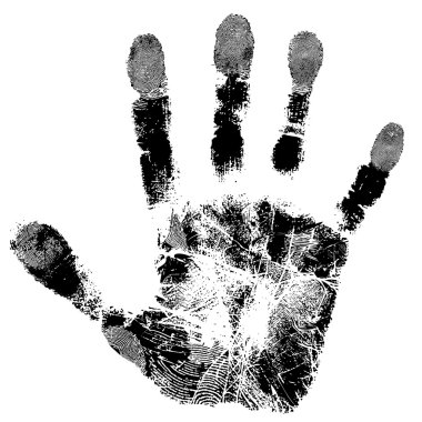 Print of hand clipart