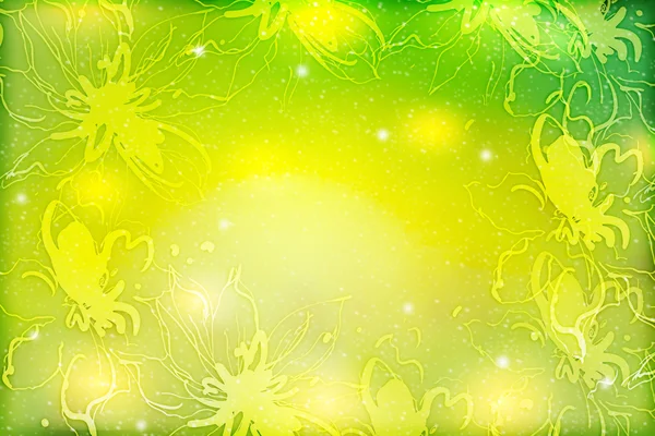 Зеленый абстрактный цветочный фон — стоковое фото