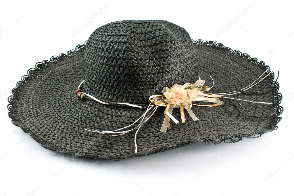 Woman's black straw hat