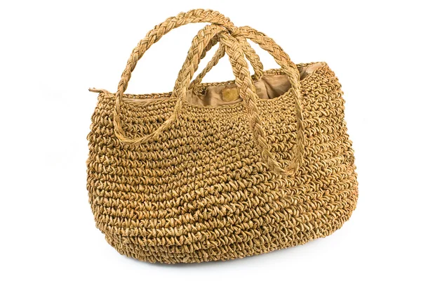 Άχυρο τσάντα για ψώνια — Φωτογραφία Αρχείου