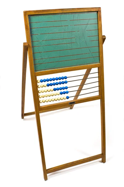 Old chalkboard with abacus — Stock Photo, Image