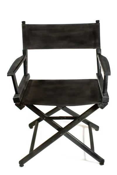 Vecchia sedia regista nera — Foto Stock