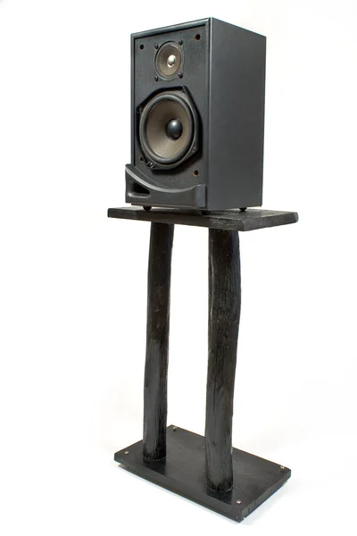 Black sound speaker on stand — Stock Photo, Image