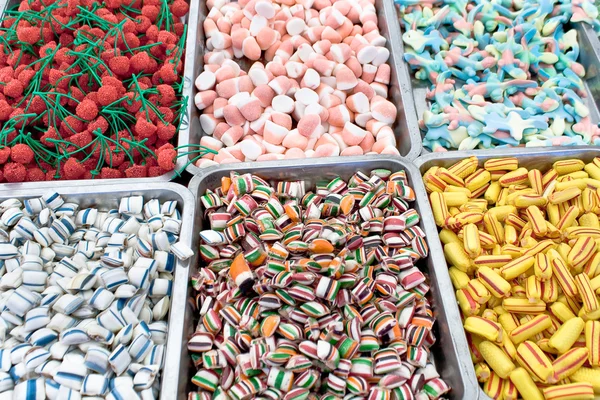 Ассортимент различных конфет из желе — стоковое фото