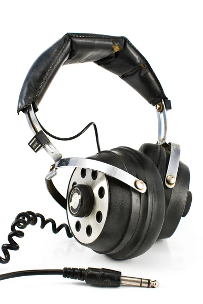 Pair of old sound headphones — Stock Photo, Image