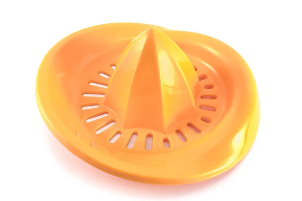 Orange plastic lemon squeezer — Stock Photo, Image