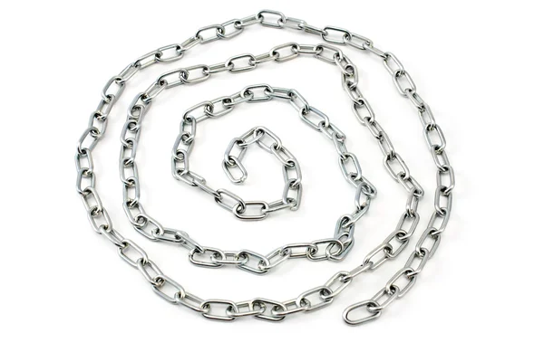 Spiral metal chain — Stock Photo, Image