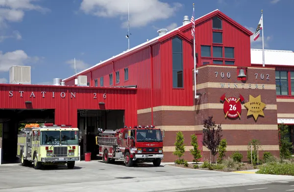 Winters, California Public Safety Fire Station and Police Depart — Stock Photo, Image