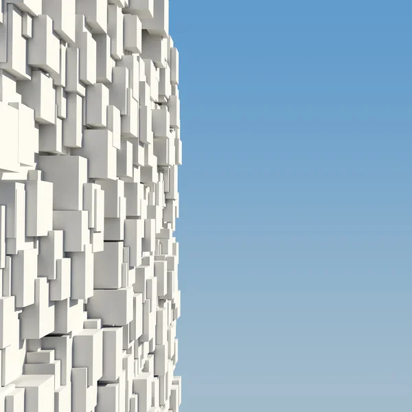 Wall Of White Cubes Against The Blue Sky 3d Buildings Stock Photo 169 Motionkarma 5097572