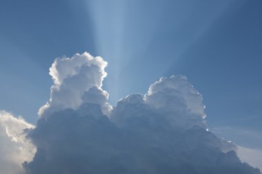 Sun behind clouds clipart