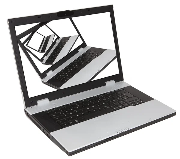 Ноутбук на экране ноутбука — стоковое фото
