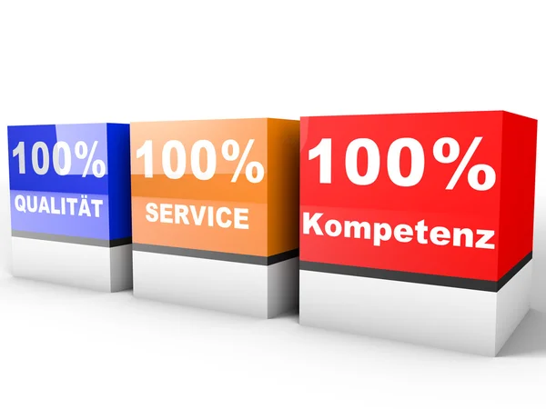 Kvalitní služby kompetence — Stock fotografie