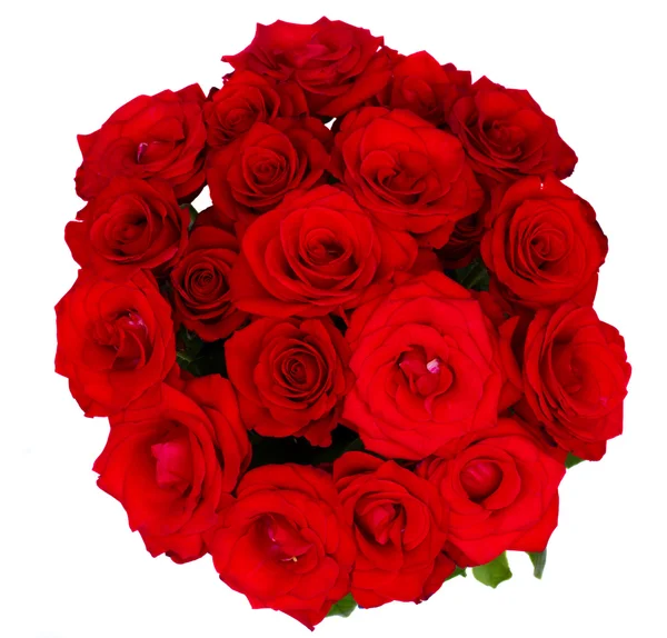 Rond boeket van rode rozen — Stockfoto