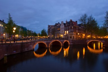 Hollanda'nın amsterdam kanalları