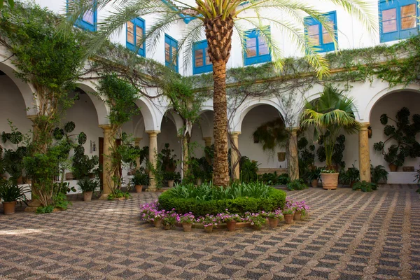Courtyard hos ett typiskt hus i cordoba, Spanien — Stockfoto