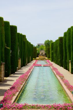 Gardens at the Alcazar of Cordoba, Spain clipart