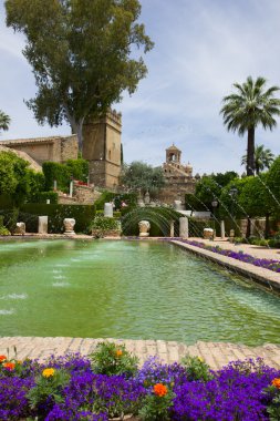 Cordoba, İspanya ünlü alcazar bahçeleri