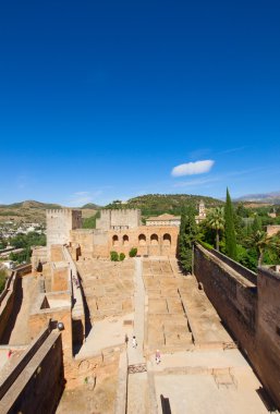 Alcazaba kale alhambra, granada, İspanya