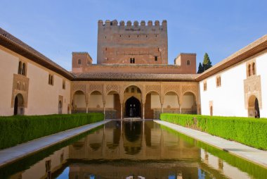 cortyard alhambra, granada, İspanya