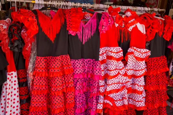 Traditional spanish dresses for flamenco — Stock Photo, Image