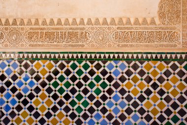 Mozaik alhambra, granada, İspanya