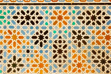 Mosaic at Real Alcazar of Seville, Spain clipart