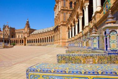 Benches of Plaza de España, Seville, Spain