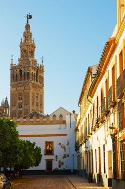 çan kulesinin katedral kilise, Sevilla, İspanya