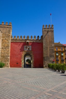 kapı gerçek alcazar, sevilla, İspanya