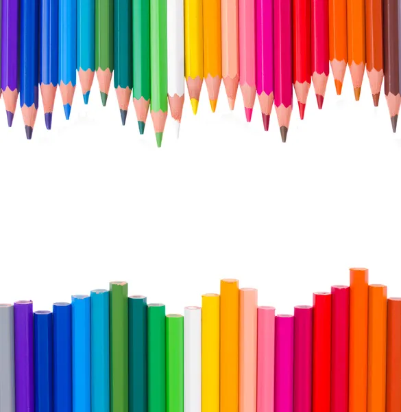 Frame van veelkleurige pensils — Stockfoto