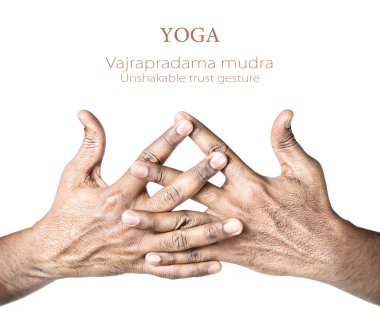 Yoga vajrapradama mudra clipart