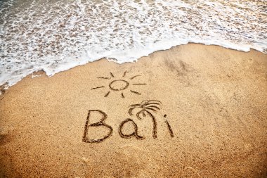 Bali on the sand clipart