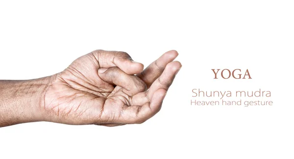 Йога shunya мудра — стокове фото