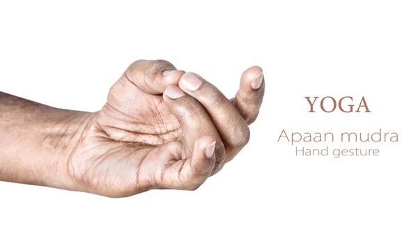 Йога apaan мудра — стокове фото