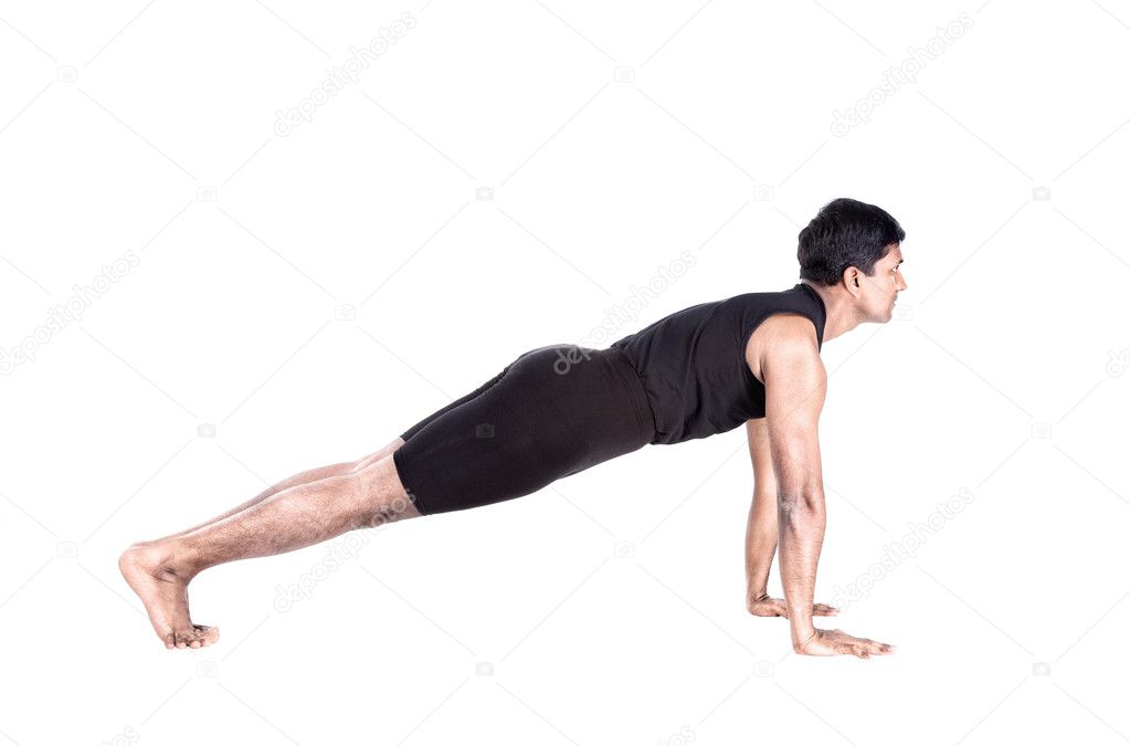 Surya namaskar plank position
