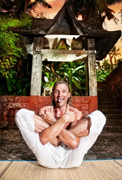 Divertido yoga — Foto de Stock
