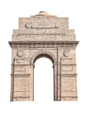 India Gate isolated on white clipart