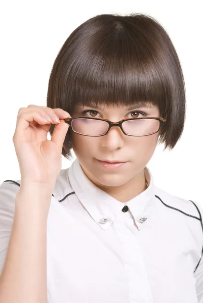 Business woman with glasses — Stock Photo, Image