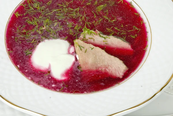 Суп с мясом — стоковое фото