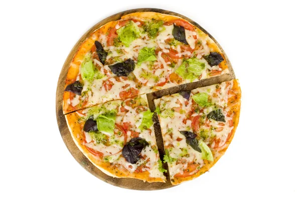 stock image Pizza with the cut off slice