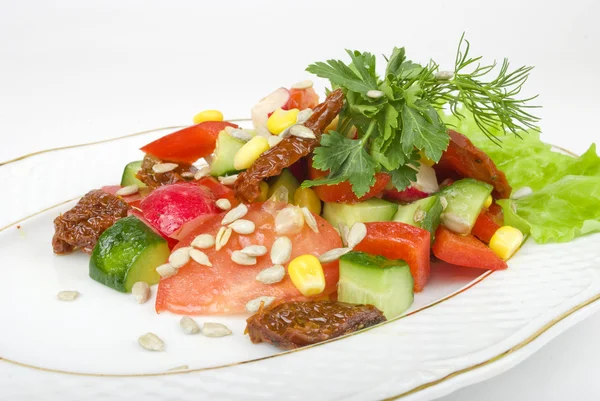 Salad isolated on white background — Stock Photo, Image